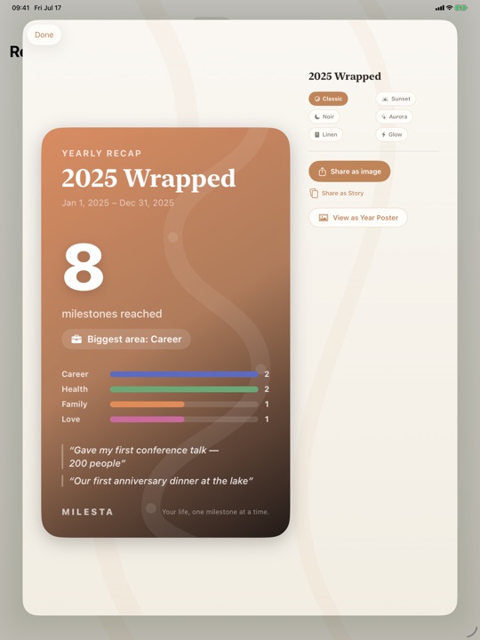 Recap on iPad